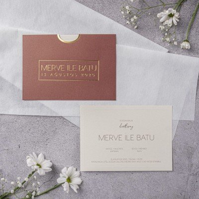 Düğün - Nişan Davetiyesi Stylish Davetiye 10312