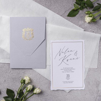 Düğün - Nişan Davetiyesi Stylish Davetiye 10315