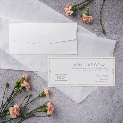 Düğün - Nişan Davetiyesi Stylish Davetiye 10340