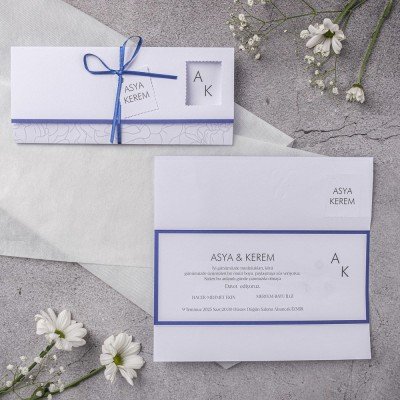 Düğün - Nişan Davetiyesi Stylish Davetiye 10351