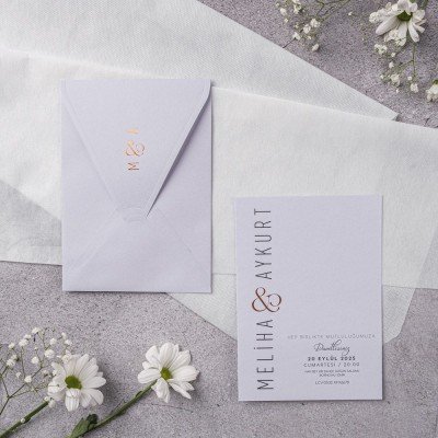 Düğün - Nişan Davetiyesi Stylish Davetiye 10363
