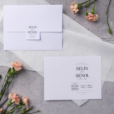 Düğün - Nişan Davetiyesi Stylish Davetiye 10374