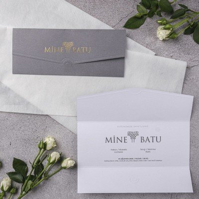 Düğün - Nişan Davetiyesi Stylish Davetiye 10382