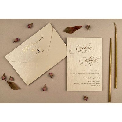 Düğün - Nişan Davetiyesi Ela Davetiye - 12279