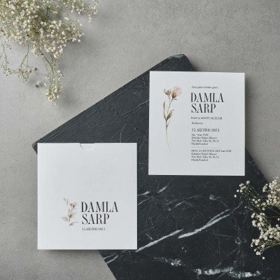 Düğün - Nişan Davetiyesi Polensade Davetiye 22577