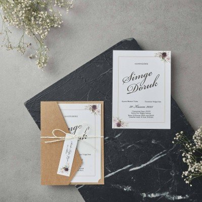 Düğün - Nişan Davetiyesi Polensade Davetiye 22587