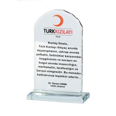487031 ÜLKÜ KRİSTAL PLAKET
