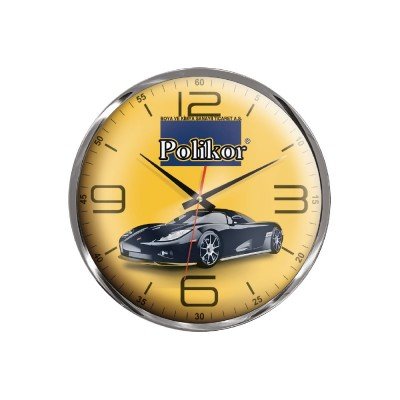 5012120 HEKTOR607 KROM METAL DUVAR SAATİ (350 MM)