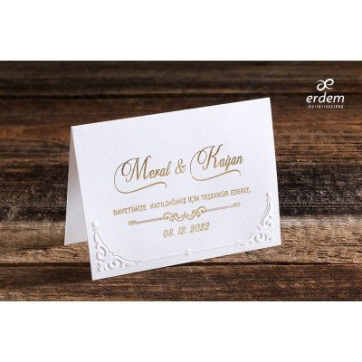 Düğün - Nişan Davetiyesi ERDEM DAVETİYE T88