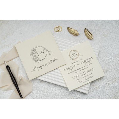 Düğün - Nişan Davetiyesi EKONOM Davetiye - 9286