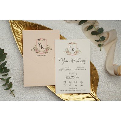Düğün - Nişan Davetiyesi EKONOM Davetiye - 9324