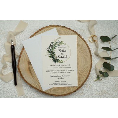 Düğün - Nişan Davetiyesi EKONOM Davetiye - 9337