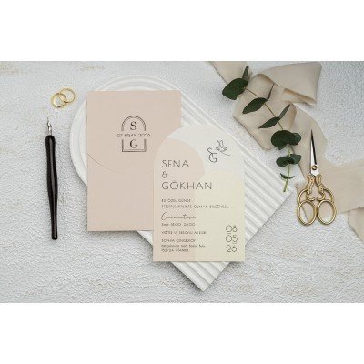 Düğün - Nişan Davetiyesi EKONOM Davetiye - 9357
