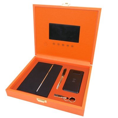 945116 ORKİDE TURUNCU HEDİYELİK SET